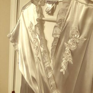 Beautiful elegant white satin cover-up!